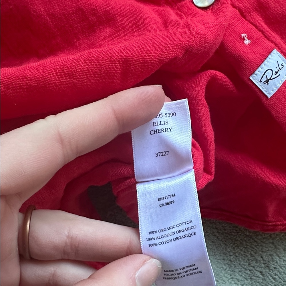 RAILS Ellis Shirt in Cherry - Picture 9 of 10